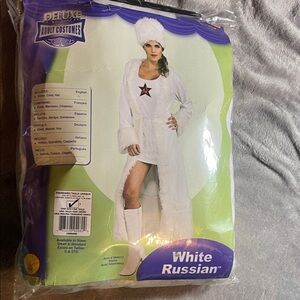 White Russian Costume with Hat  NEW